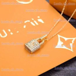 Pendant Necklaces 20 Mixed Styles Top Quality Brass Luxury Key Pendant Necklaces Gold Plated Simple Love Copper Ring Printed Necklace Women Designer Jewellery T24022