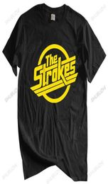 Men oneck tshirt fashion brand tshirt black The Strokes T Shirt Men Indie Rock Band Men Tshirt euro size 2206087488842