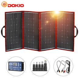 Solar Dokio 300W 18V Flexible Foldable Solar Panel Hiqh Quality Portable Solar Panel China For Camping/Boat/RV/Travel/Home/Car