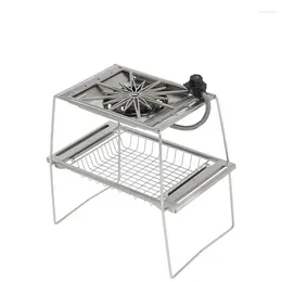 Camp Furniture Camping Stove Table Stainless Steel Portable Folding Cooking Rack Outdoor Picnic Adapted GS450