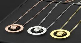 2019 new fashion size round diamond necklace 18K gold women love necklace Jewellery gift7167999