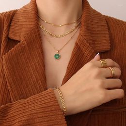 Necklace Earrings Set Sell Stainless Steel Waterproof Jewellery Chain Bracelet And For Women Girls