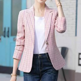 Beautiful Lady Coat Business Lady Spring Blazer Long Sleeves Slim Fit Lady Spring Blazer Warm 240220