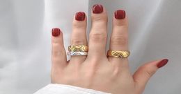 Stainless Steel love Ring for Woman Men Jewellery Silver Gold Rose Gold Rings Wedding Promise Rings For Female Women Gift Engagement1894401