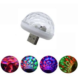 Communications Colorful Shinning LED Lamp USB 2.0 Flashing Family Party Disco Stage Light for Mobile Phone, Power Bank AC Adapter