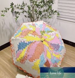 All-match Automatic Rain Or Shine Dual-Use Umbrella Female Cute Vinyl Sun Protective Sun Umbrella