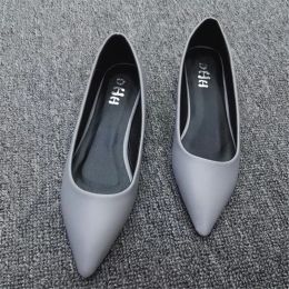 shoes Customised large size European style women's shoes 2019 new pointed flat girl flat with black comfortable work shoes women 3545