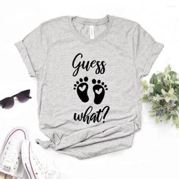 Women's T Shirts Guess What Foot Print Women Tshirt Cotton Hipster Funny T-shirt Gift Lady Yong Girl Top Tee 6 Colors Drop Ship ZY-499