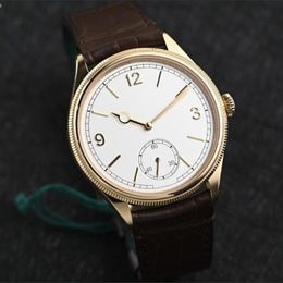 1908 Luxury Mens Watch는 원래 자동 기계식 복제 운동 듀얼 컬러 가죽 팔찌에 가장 가깝습니다.