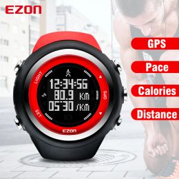 Watches Ezon Gps Distance Speed Pace Calories Counter Men and Women Outdoor Sports Watches Digital Watch Running Wristwatch Montre Homme