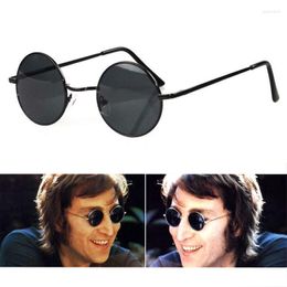 Sunglasses Classic Styling Unisex Men Women Retro Vintage Black Round Circular Frame Shades Sun Glasses