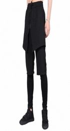 men039s Pants 2021 Men Clothing GD Hair Stylist Fashion Street Original Fake Two Pieces Stereoscopic Cutting Harem Culotte Cost1235685