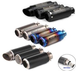 51MM 60MM Universal Motorcycle Exhaust Muffler carbon fiber Escape Exhaust DB killer Dirt Bike Scooter For SC Project bws PCX4250562