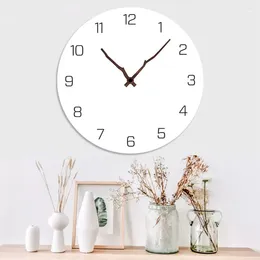 Wall Clocks Wood Clock Modern Style Brief Living Room Kitchen Bedroom Decoration Mute Watch El Office Home Decor Quartz