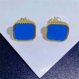 Colorful luxury mens designer earings designers for women retro metal green colour gemstones ornament unique classical orecchini jewelry stud earrings ZB002 e4