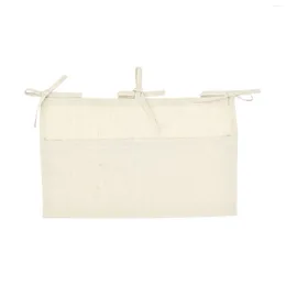 Storage Boxes Linen Baby Bedside Hanging Bag 2 Pockets Organiser For Cribs And Toys Clothes Bags Upgraded Foldable