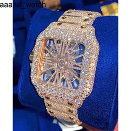 Watch Carters Afnl Diamonds Men Wristwatch Moissanite Mosang Stone Customization Can Pass the Tt of Mens Automatic Mechanical Movement Waterproof