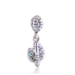 makeup brushes charms beads 925 sterling silver fits for Jewellery style bracelets LW366242i