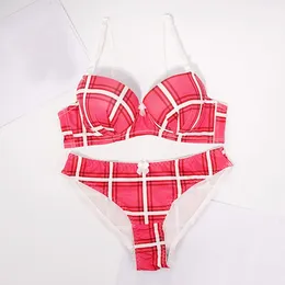 Bras Sets Women'S Wedding Red Underwear Festive Sexy Gathering On Top Of Thickened Bra Lifts Shapes Chest Suit Women Set