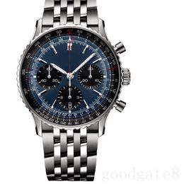 Masculino assistir Navitimer Leather Strap Designer Watches de alta qualidade Cronógrafo Relojes Fashion Quartz Movem