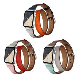 Designer Genuine Leather Retro Strap for apple iWatch band Series 1 2 3 4 5 6 7 8 SE Men and Women Smart Watch Band Replacement Accessories 38mm 40mm 42mm 44mm 45mm categor