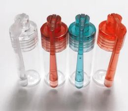 Acrylic Snuff Bottle Smoking Spoon Dispenser Bullet Sniff Snorter Snorting Hootter Snuff Container Rocket Glass Pill Box ZZ