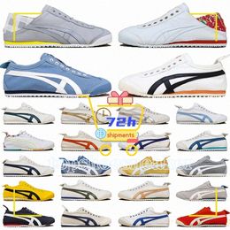 tiger mexico 66 Tigers Casual Shoes Running Shoes Summer Canvas Series MEXICO 66 DELUXE mens womens Combination Insole Parchment Midsole