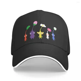 Ball Caps Cute Pattern Blue Pikmin Game Multicolor Hat Peaked Women's Cap Personalised Visor Cycling Hats