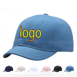 Ball Caps Summer Custom Logo Solid Color Short Brim Baseball Cap Unisex Adjustable Snapback Dad Hat Women Outdoor Hip Hop Peaked