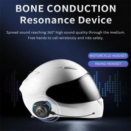 Headphones PGDM Helmet Headset Bone Conduction Bluetooth Wireless Stereo Hands Free IP68 Waterproof Rainproof Motorcycle Helmet Headphone