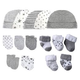 Sets Newborn Hat+gloves+socks Set for Baby Boy&girl Cotton Fall Casual Photography Props Soft Headwear Infant Nightcap Winter Fashion