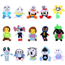 Commercio all'ingrosso giocattoli di peluche del cranio Cartone di peluche Undertale Anime bambola di peluche ripiena per bambini Regali di compleanno di Natale