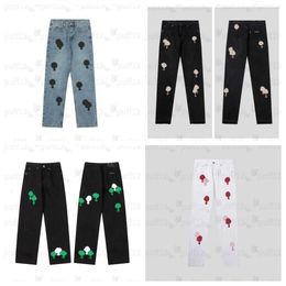Mens jeans ch jeans designer cross mens and womens ch jeans fashion pants Cross heart casual street outfit all casual straight long Johns new luxury jeans