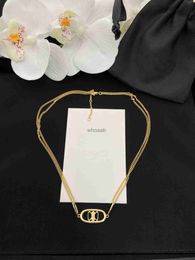 Necklaces womens jewlery necklace designer women necklaces luxury classic necklace woman jewelry 46S896BRA.35OR color brass necklaces 5 styles with 240228