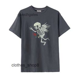 designer Tshirts Mens Sweaters Hoodies Gallerry deptt Ouyang Nana's same washed skull rose printed short sleeve T-shirt Q341 O5E4