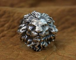 LINSION Huge 925 Sterling Silver King of Lion Ring Mens Biker Punk Ring TA128 US Size 8 to 157674257