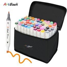 Markers ArtBeek Markers Sets for Drawing Painting Set Sketch Pen 40/60/80 Colours For Manga School Art Supplies