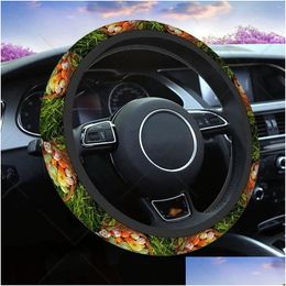 Steering Wheel Covers Ers Easter Eggs Er Colorf In Basket Grass 15 Inch Printed Drop Delivery Mobiles Motorcycles Interior Accessorie Dheow