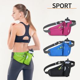 Bags Running Belt Bag Sports Waist Pack Hydration Bum Bag With Water Bottle Holder Men Women Riding Cycling Hiking Walking Camping