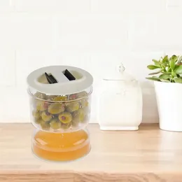 Storage Bottles Pickle Jar Practical Plastic Corrosion Resistant Leak-proof Hourglass Organiser Container For Home