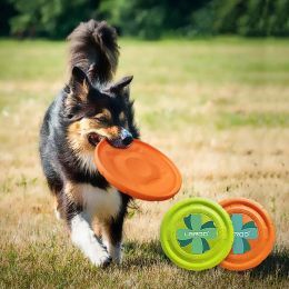 Toys MultiUse Dog Flying Disc Durable Eva Pet Toy Chew Interactive Training Throwing Fly Disc For Pets Outdoor Play Games Sport