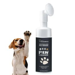 Diapers Pet Foot Cleaner Foam Dog Feet Cleaner Rinsefree Puppy Paw Cleaner Foam For Cute Cats With Foot Cleaning Silicone Brush