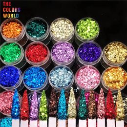 TCT-194 Hexagon Shape Metallic Regular Colour Nail Glitter For Nail Art DIY Decoration Body Art Makeup FacePainting Manual DIY 240220