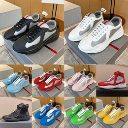 Luxury Low Top Americas Cup Mens Designer Casual Shoes OG Soft Rubber Pardas Patent Leather Pink Black White Red Green America Sports Trainers Brand Sneakers 38-46