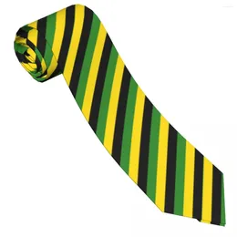 Bow Ties Jamaica Flag Stripes Tie Geometric Design Neck Novelty Casual Collar Unisex Adult Daily Wear Party Necktie Accessories