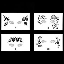 Stencils 4pcs Reusable Face Paint Stencils for Face Painting Halloween Party Makeup Temporary Tattoos Stencils