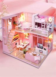 Diy Doll House Imitation Pink Series Bedroom Toys Handmade Wooden Toys Children039s Toys Boys And Girls Valentine039s Day Gi4080944