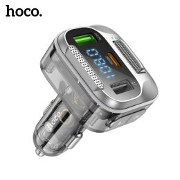 Kit Hoco Transparent Bluetooth Fm Transmitter for Car Wireless Fm Radio Modulator Usb Car Charger 48w Pd&qc3.0 Car Charger Adapter