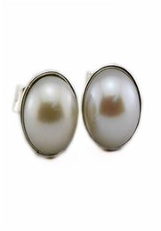 New Authentic 925 Sterling Silver Elegant Beauty Stud Earrings Freshwater Pearl Brincos Earing For Women Birthday Wedding Fashion 3393265