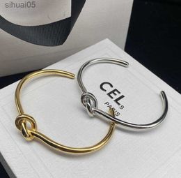 Bracelets Designer Knotting Bracelet Wristband Cuff for Women Fashion Silver Bracelet High Quality Wedding 240228